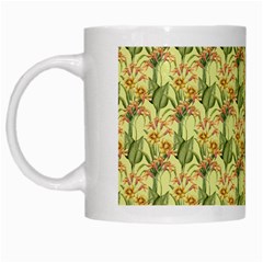 Green Pastel Pattern White Mugs by designsbymallika