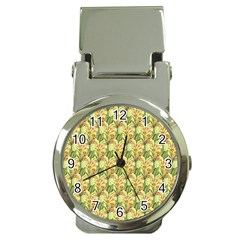 Green Pastel Pattern Money Clip Watches by designsbymallika