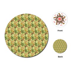 Green Pastel Pattern Playing Cards Single Design (round) by designsbymallika