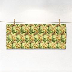 Green Pastel Pattern Hand Towel by designsbymallika