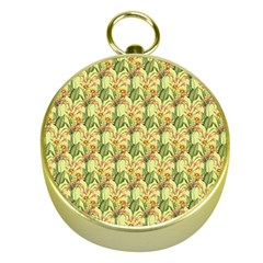 Green Pastel Pattern Gold Compasses by designsbymallika