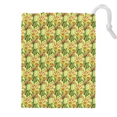 Green Pastel Pattern Drawstring Pouch (4xl) by designsbymallika