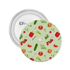 Seamless Pattern With Vegetables  Delicious Vegetables 2 25  Buttons by SychEva