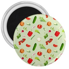 Seamless Pattern With Vegetables  Delicious Vegetables 3  Magnets by SychEva