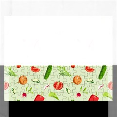 Seamless Pattern With Vegetables  Delicious Vegetables Rectangular Jigsaw Puzzl by SychEva