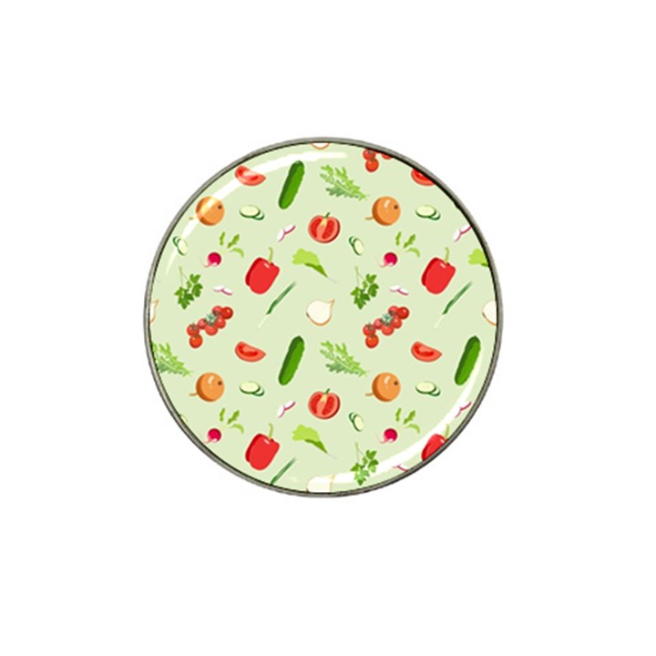 Seamless Pattern With Vegetables  Delicious Vegetables Hat Clip Ball Marker (10 pack)