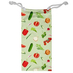 Seamless Pattern With Vegetables  Delicious Vegetables Jewelry Bag by SychEva