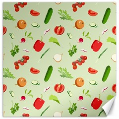 Seamless Pattern With Vegetables  Delicious Vegetables Canvas 16  X 16  by SychEva