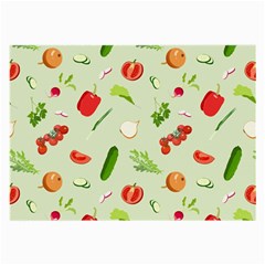 Seamless Pattern With Vegetables  Delicious Vegetables Large Glasses Cloth by SychEva