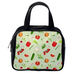 Seamless Pattern With Vegetables  Delicious Vegetables Classic Handbag (one Side) by SychEva