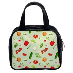 Seamless Pattern With Vegetables  Delicious Vegetables Classic Handbag (two Sides) by SychEva