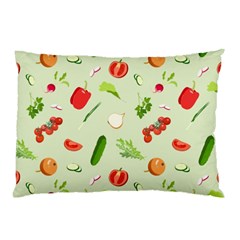 Seamless Pattern With Vegetables  Delicious Vegetables Pillow Case by SychEva