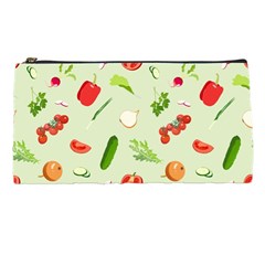 Seamless Pattern With Vegetables  Delicious Vegetables Pencil Case by SychEva