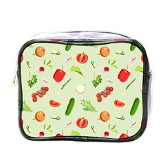 Seamless Pattern With Vegetables  Delicious Vegetables Mini Toiletries Bag (one Side) by SychEva