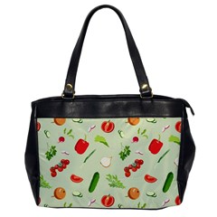 Seamless Pattern With Vegetables  Delicious Vegetables Oversize Office Handbag by SychEva