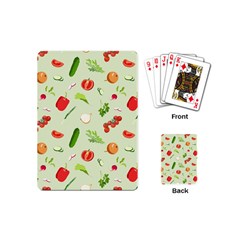 Seamless Pattern With Vegetables  Delicious Vegetables Playing Cards Single Design (mini) by SychEva