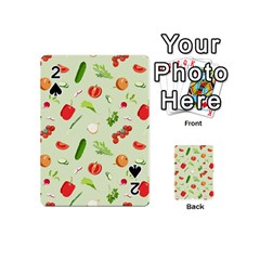 Seamless Pattern With Vegetables  Delicious Vegetables Playing Cards 54 Designs (mini) by SychEva