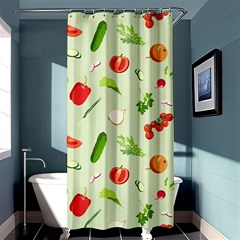 Seamless Pattern With Vegetables  Delicious Vegetables Shower Curtain 36  X 72  (stall)  by SychEva