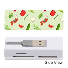 Seamless Pattern With Vegetables  Delicious Vegetables Memory Card Reader (stick) by SychEva