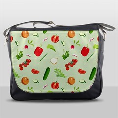 Seamless Pattern With Vegetables  Delicious Vegetables Messenger Bag by SychEva