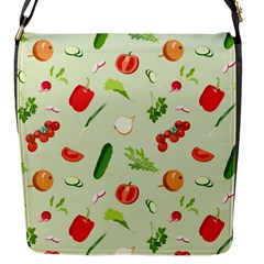 Seamless Pattern With Vegetables  Delicious Vegetables Flap Closure Messenger Bag (s) by SychEva