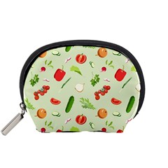 Seamless Pattern With Vegetables  Delicious Vegetables Accessory Pouch (small) by SychEva