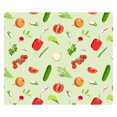 Seamless Pattern With Vegetables  Delicious Vegetables Double Sided Flano Blanket (small)  by SychEva