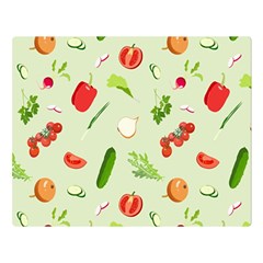 Seamless Pattern With Vegetables  Delicious Vegetables Double Sided Flano Blanket (large)  by SychEva