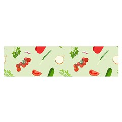 Seamless Pattern With Vegetables  Delicious Vegetables Satin Scarf (oblong) by SychEva