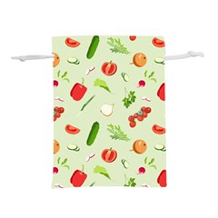 Seamless Pattern With Vegetables  Delicious Vegetables Lightweight Drawstring Pouch (s) by SychEva