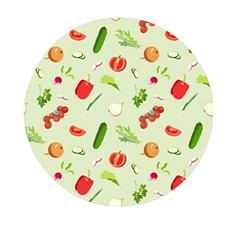 Seamless Pattern With Vegetables  Delicious Vegetables Mini Round Pill Box (pack Of 3) by SychEva