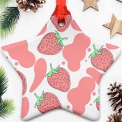 Strawberry Cow Pet Ornament (star)