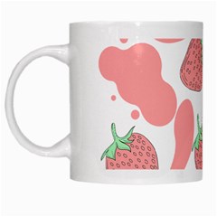 Strawberry Cow Pet White Mugs by Magicworlddreamarts1