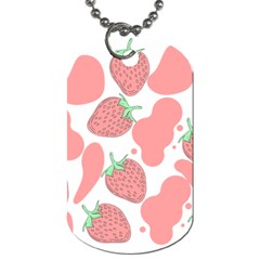 Strawberry Cow Pet Dog Tag (one Side) by Magicworlddreamarts1