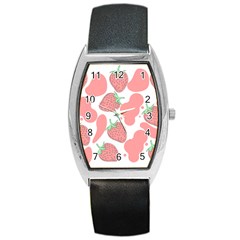 Strawberry Cow Pet Barrel Style Metal Watch by Magicworlddreamarts1