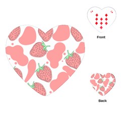 Strawberry Cow Pet Playing Cards Single Design (heart)