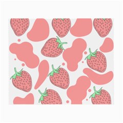 Strawberry Cow Pet Small Glasses Cloth (2 Sides) by Magicworlddreamarts1