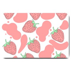 Strawberry Cow Pet Large Doormat  by Magicworlddreamarts1