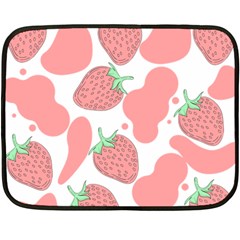 Strawberry Cow Pet Double Sided Fleece Blanket (mini)  by Magicworlddreamarts1