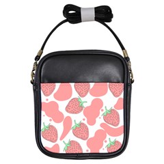 Strawberry Cow Pet Girls Sling Bag