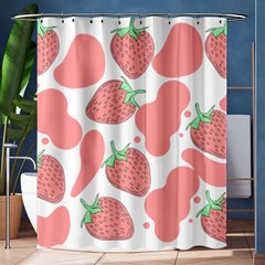 Strawberry Cow Pet Shower Curtain 60  X 72  (medium)  by Magicworlddreamarts1