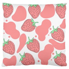 Strawberry Cow Pet Large Cushion Case (two Sides) by Magicworlddreamarts1