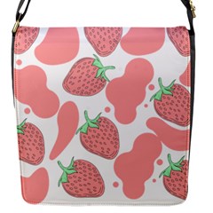 Strawberry Cow Pet Flap Closure Messenger Bag (s) by Magicworlddreamarts1