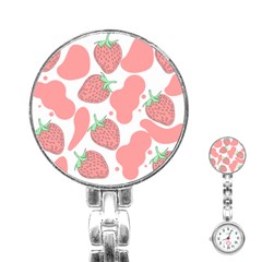 Strawberry Cow Pet Stainless Steel Nurses Watch by Magicworlddreamarts1