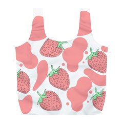 Strawberry Cow Pet Full Print Recycle Bag (l) by Magicworlddreamarts1