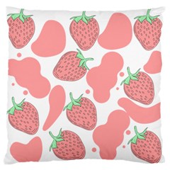 Strawberry Cow Pet Standard Flano Cushion Case (two Sides) by Magicworlddreamarts1