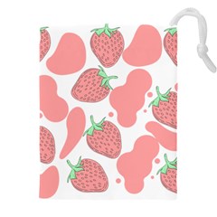 Strawberry Cow Pet Drawstring Pouch (4xl) by Magicworlddreamarts1