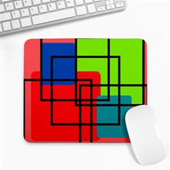 Colorful Rectangle Boxes Large Mousepads by Magicworlddreamarts1