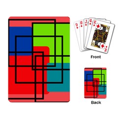 Colorful Rectangle Boxes Playing Cards Single Design (rectangle)