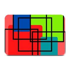 Colorful Rectangle Boxes Plate Mats